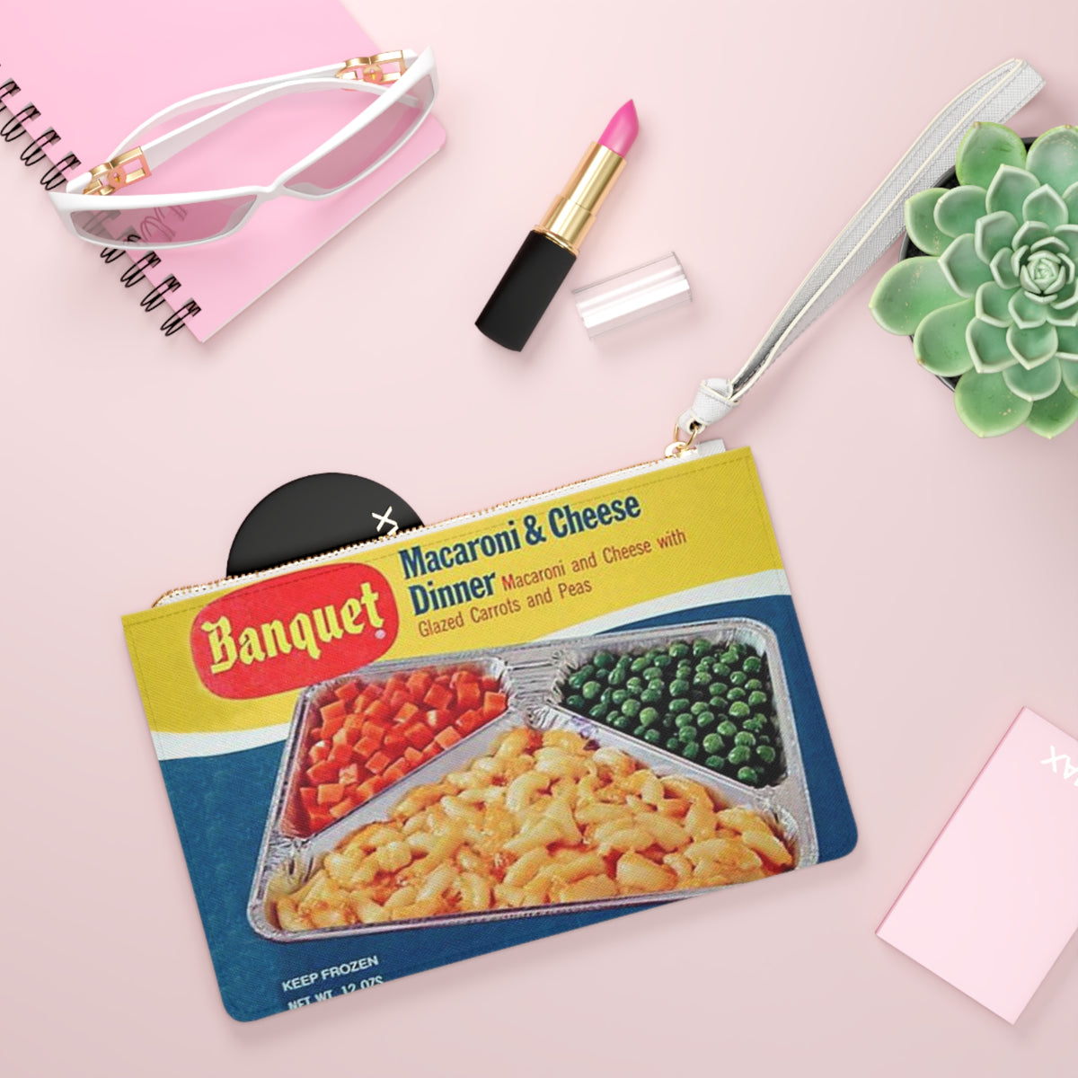 Vintage Macaroni & Cheese TV Dinner - Clutch Purse