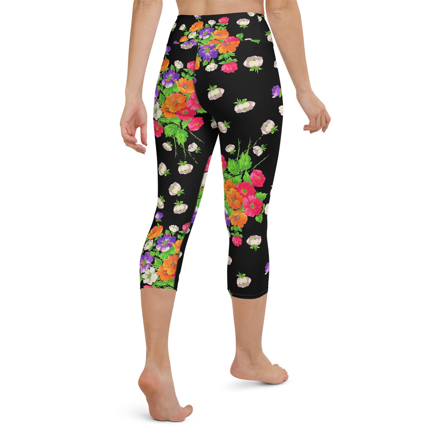 It's Raining Flowers Capri Workout Leggings