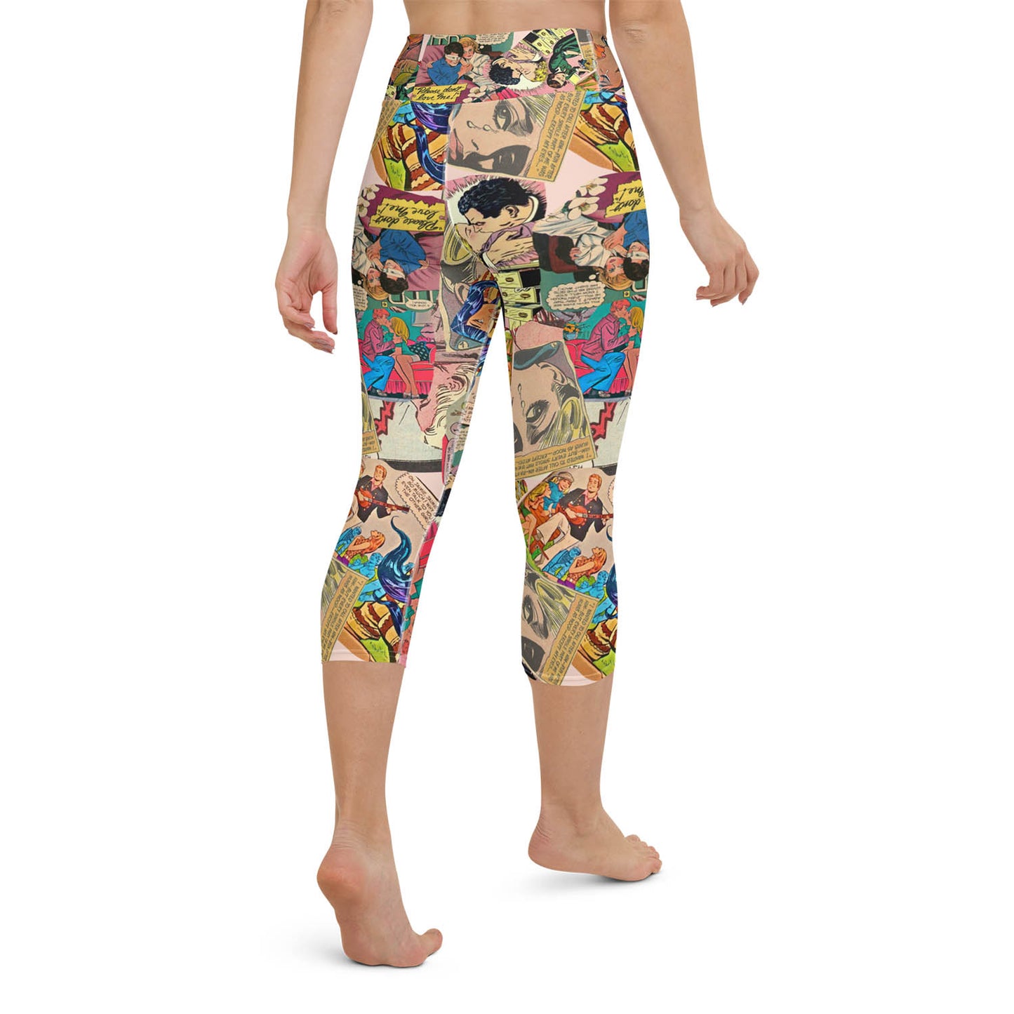 Love Chronicles Vintage Comics High Waisted Capri Workout Leggings