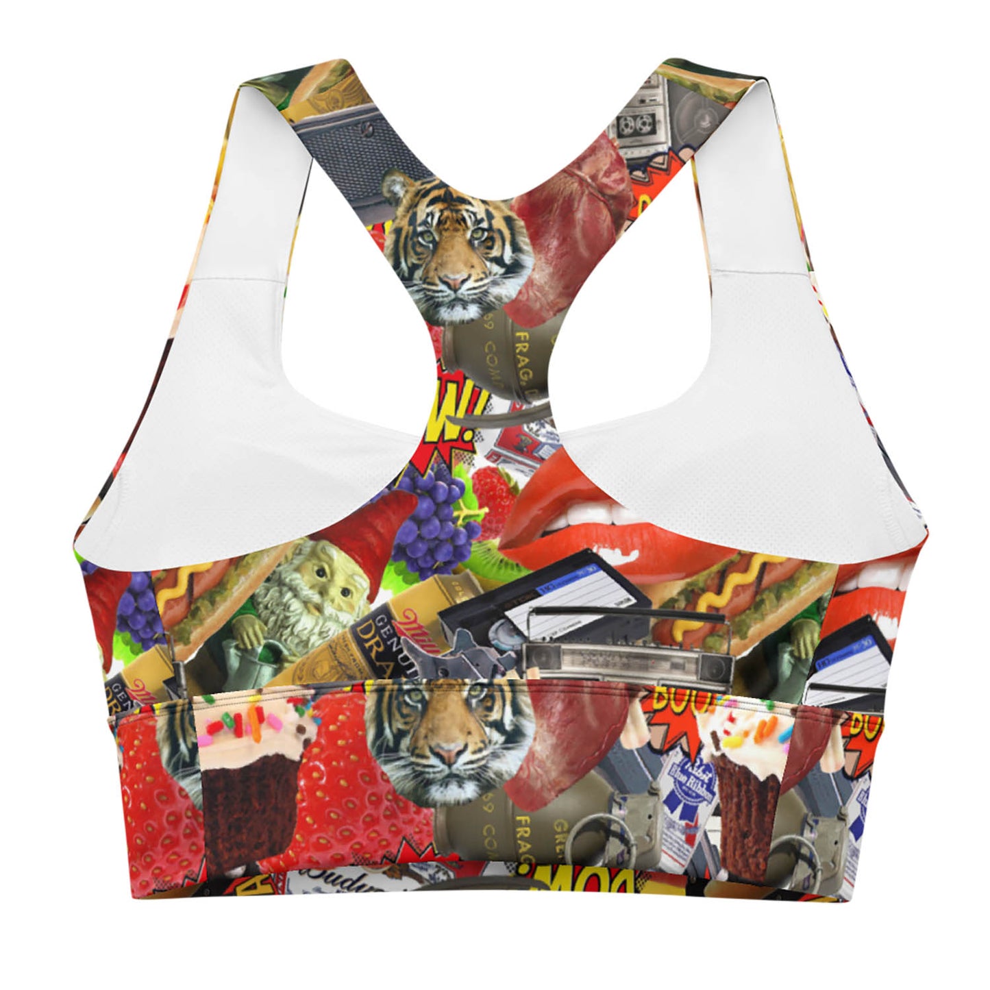 Hotdogs, Grenades and Tigers Oh My Longline Sports Bra (XS-3XL)