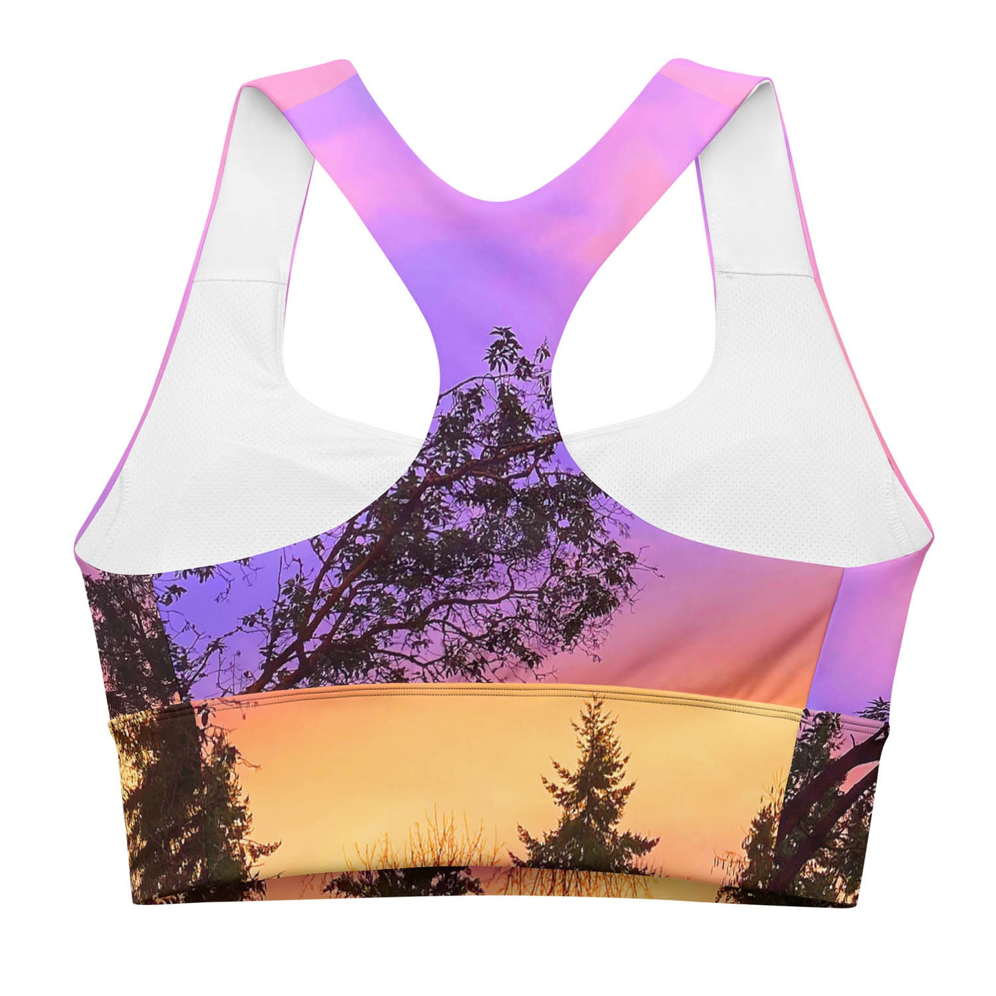 Sherbet Colored Sunset Longline Sports Bra (XS-3XL)