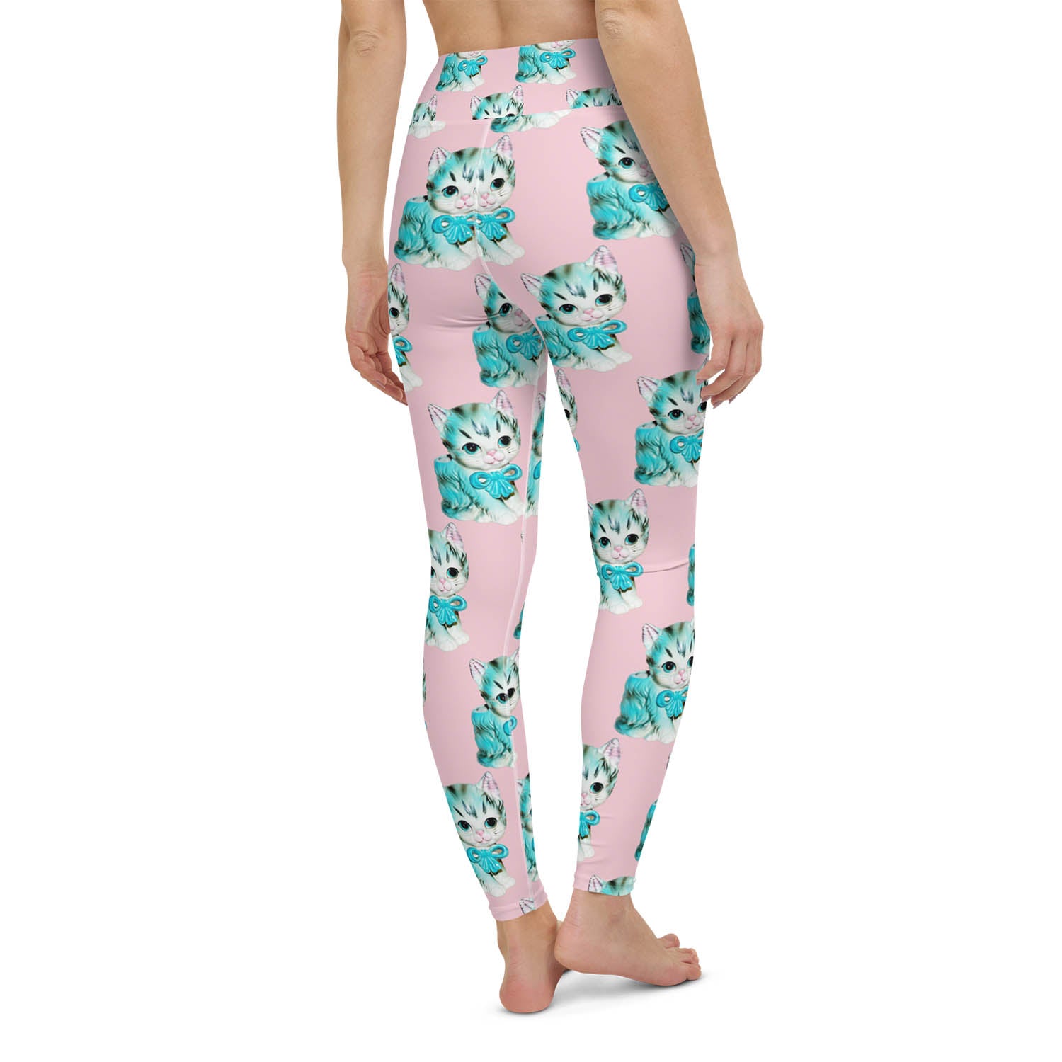 Vintage Kitty Cat High Waisted Workout Leggings