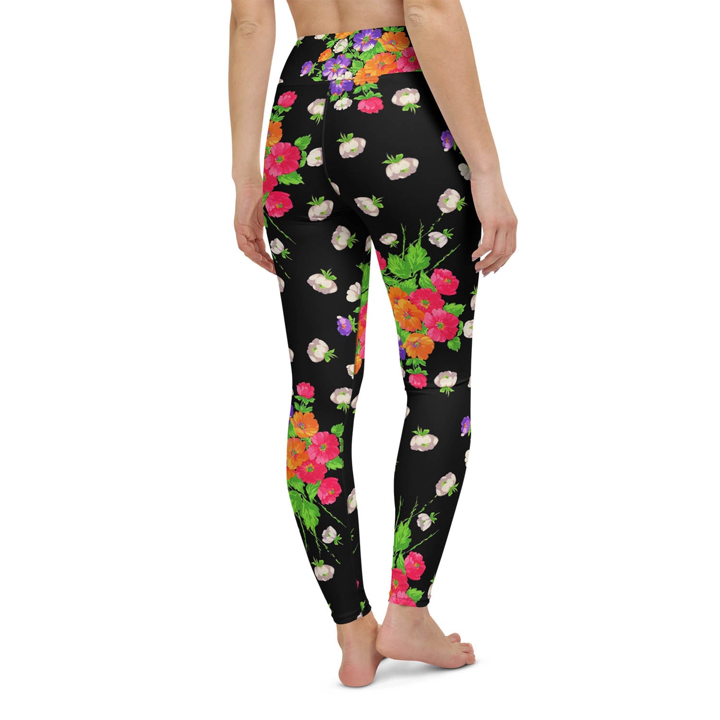 It's Raining Flowers High Waisted Workout Leggings (XS-6XL)