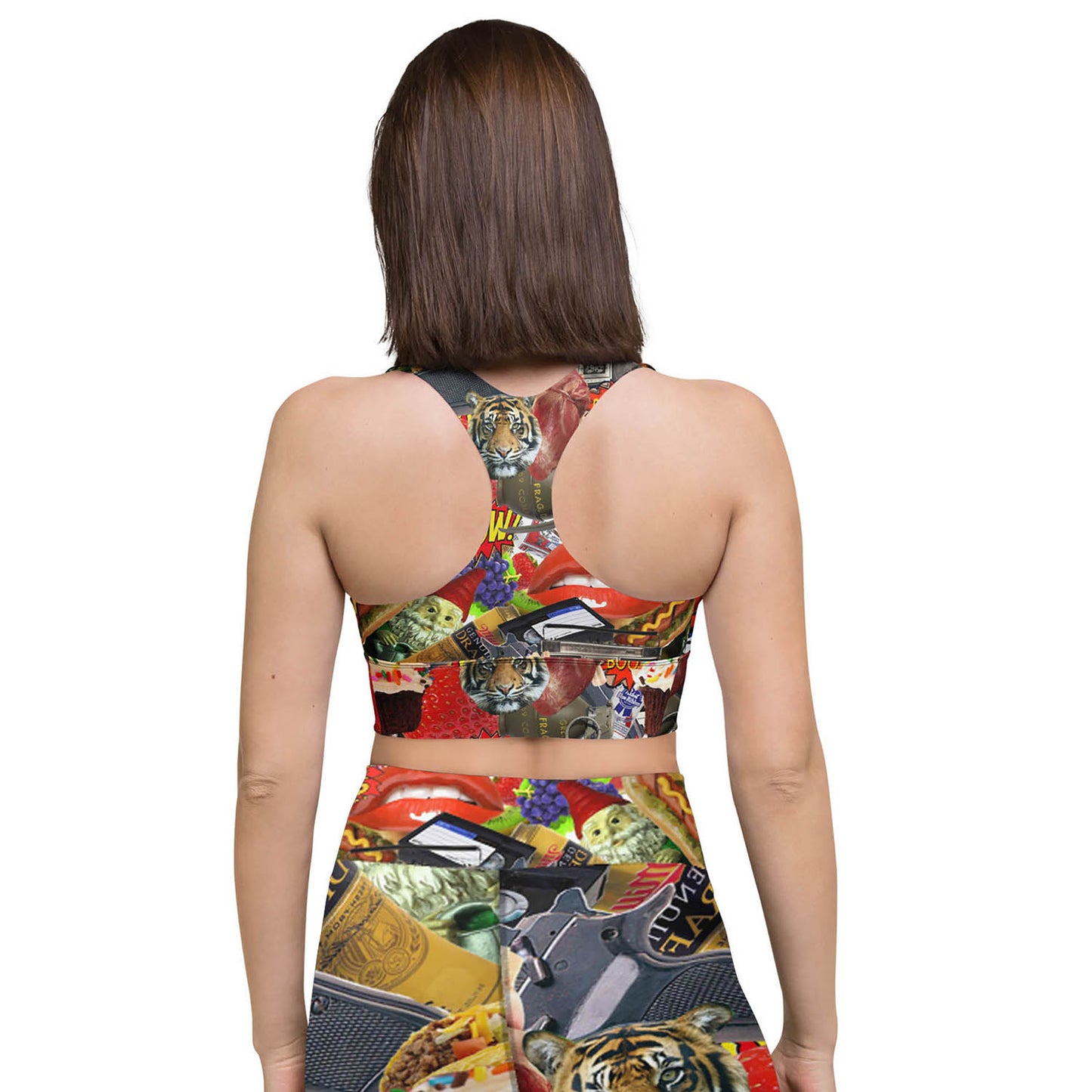 Hotdogs, Grenades and Tigers Oh My Longline Sports Bra (XS-3XL)