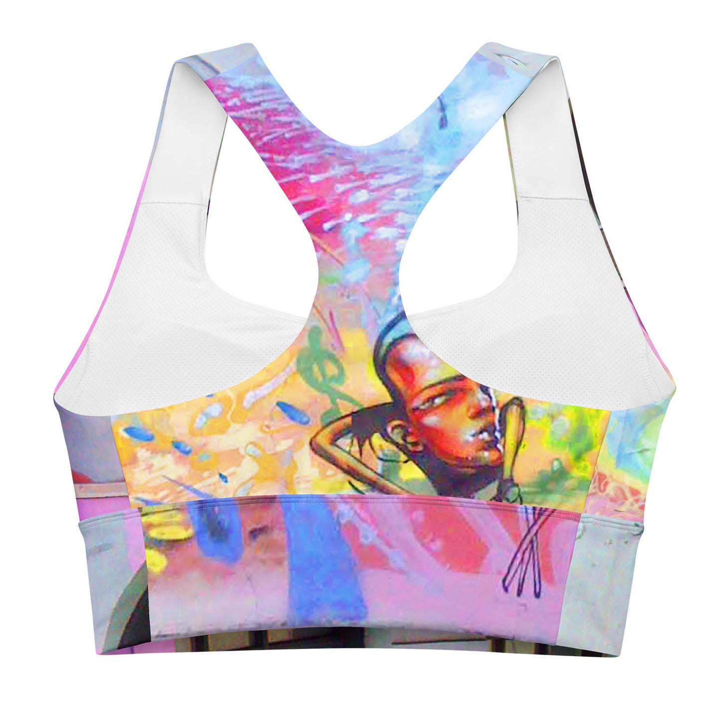 Los Angeles Graffiti Longline Sports Bra (XS-3XL)