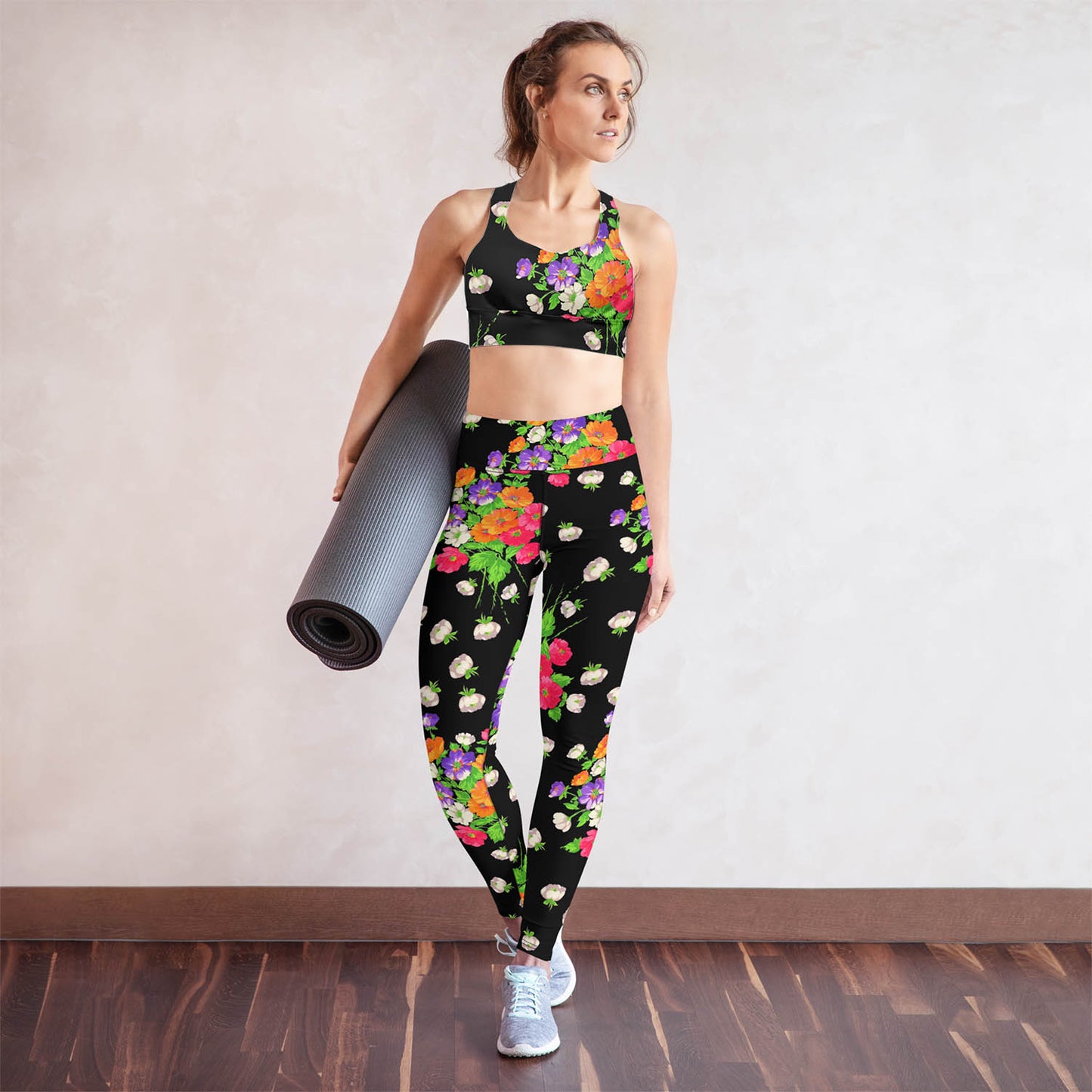 It's Raining Flowers High Waisted Workout Leggings (XS-6XL)