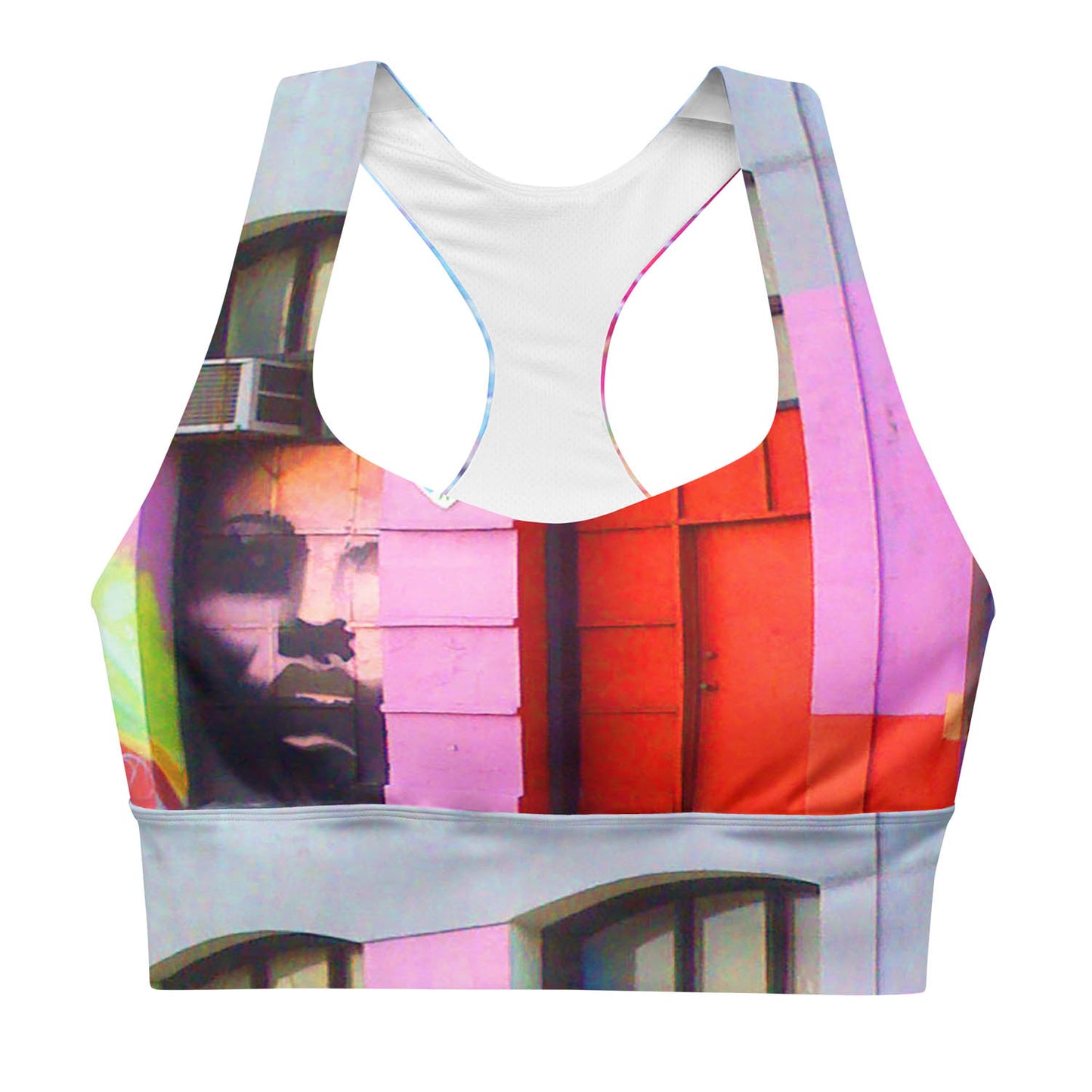 Los Angeles Graffiti Longline Sports Bra (XS-3XL)