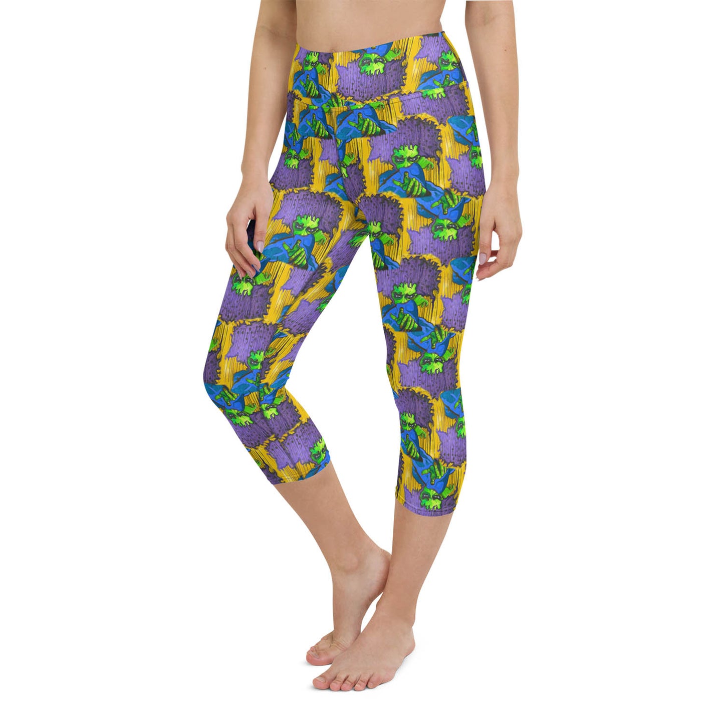 Medusa High Waisted Capri Workout Leggings