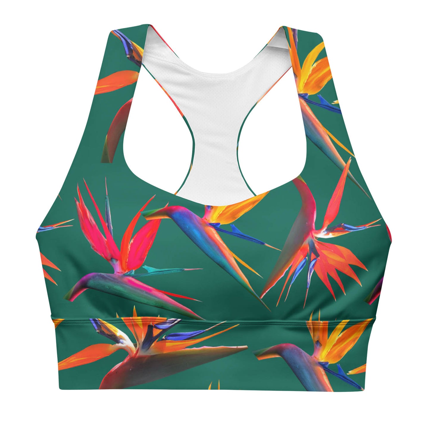 Birds of Paradise Longline Sports Bra (XS-3XL)