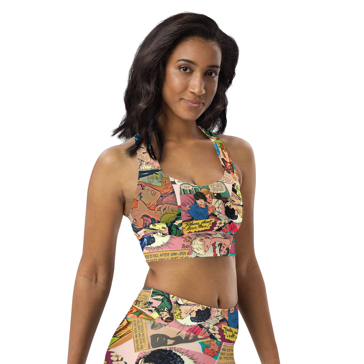 Love Chronicles Vintage Comics Longline Sports Bra (XS-3XL)
