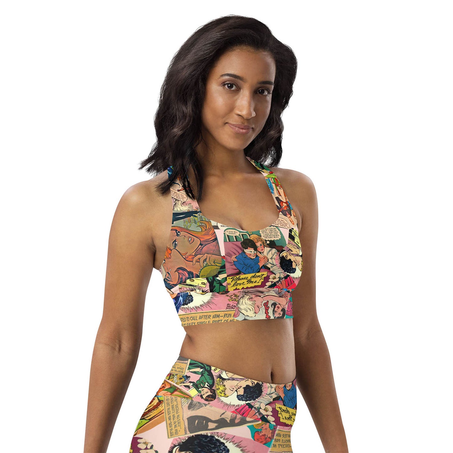 Love Chronicles Vintage Comics Longline Sports Bra (XS-3XL)