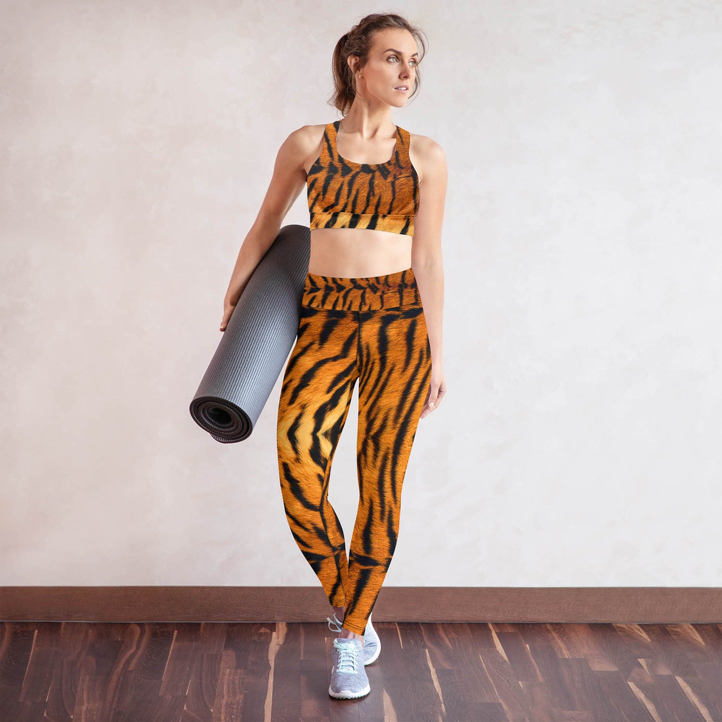 Tiger Print High Waisted Workout Leggings