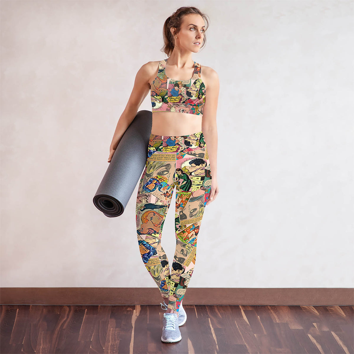 Love Chronicles Vintage Comics High Waisted Workout Leggings