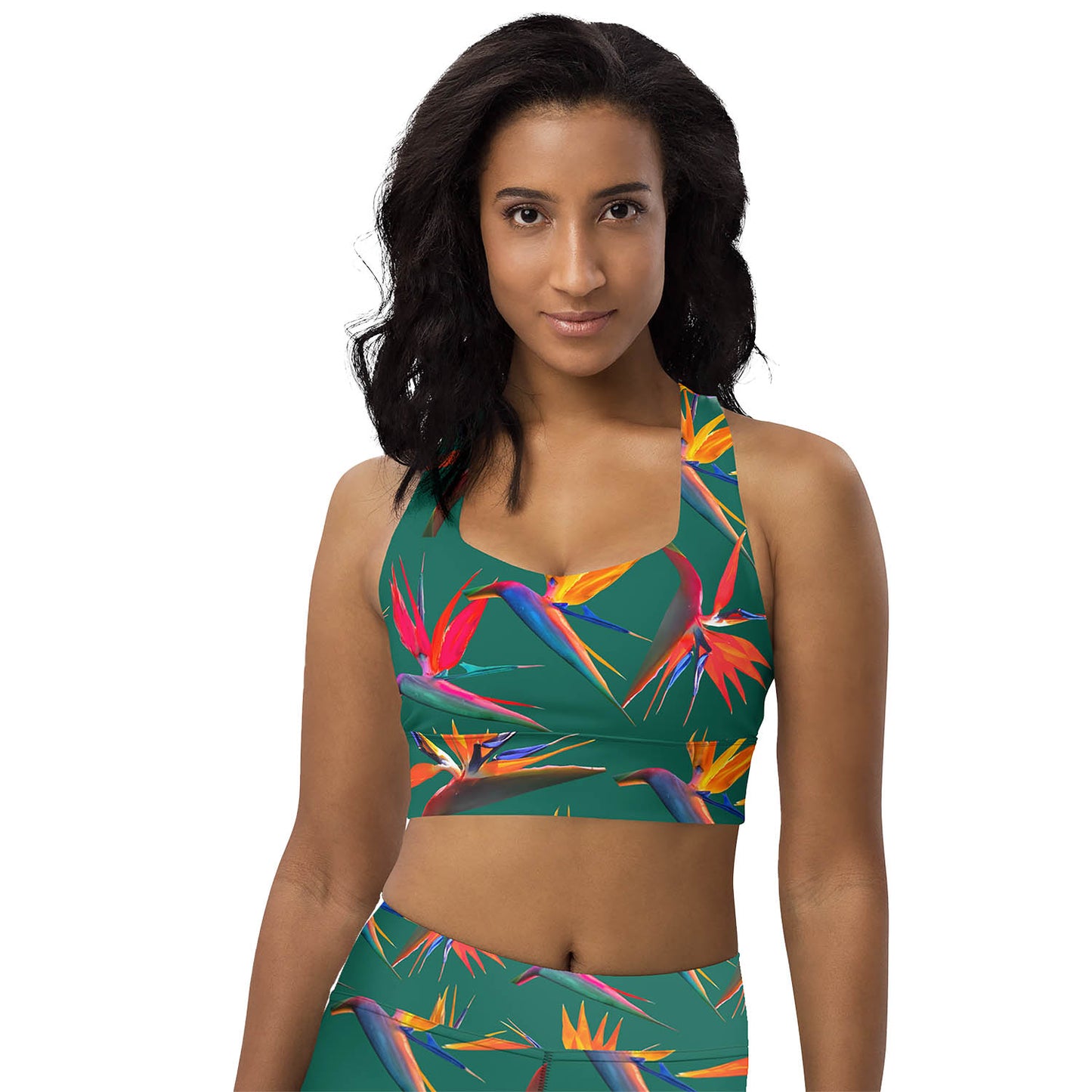 Birds of Paradise Longline Sports Bra (XS-3XL)