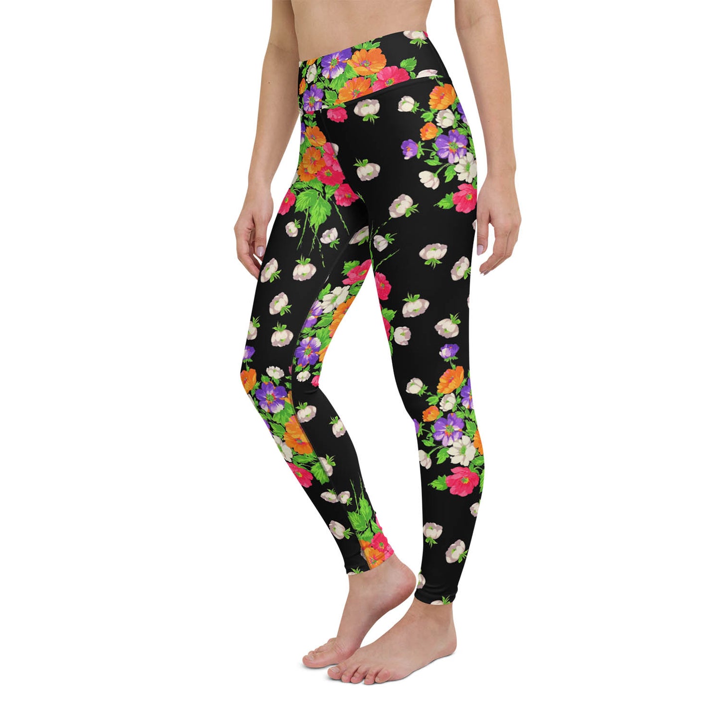 It's Raining Flowers High Waisted Workout Leggings (XS-6XL)