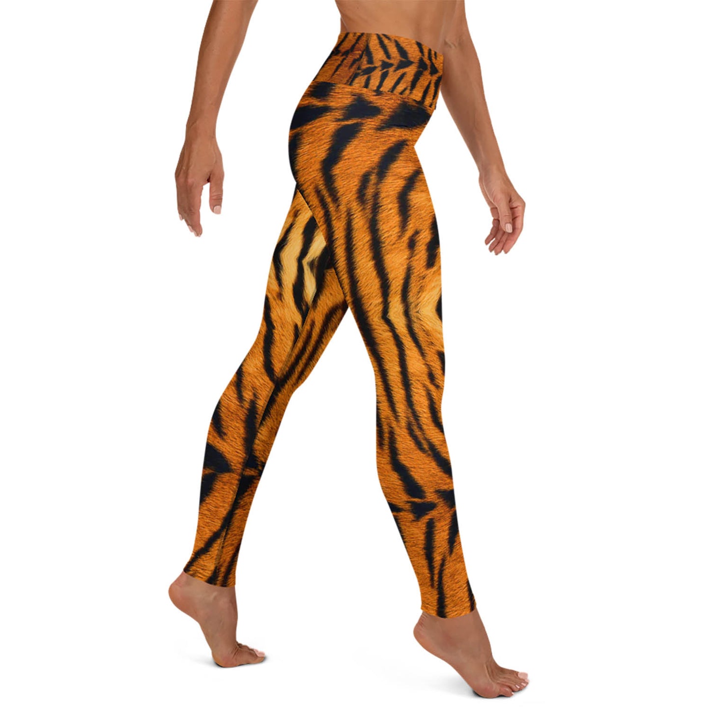 Tiger Print High Waisted Workout Leggings