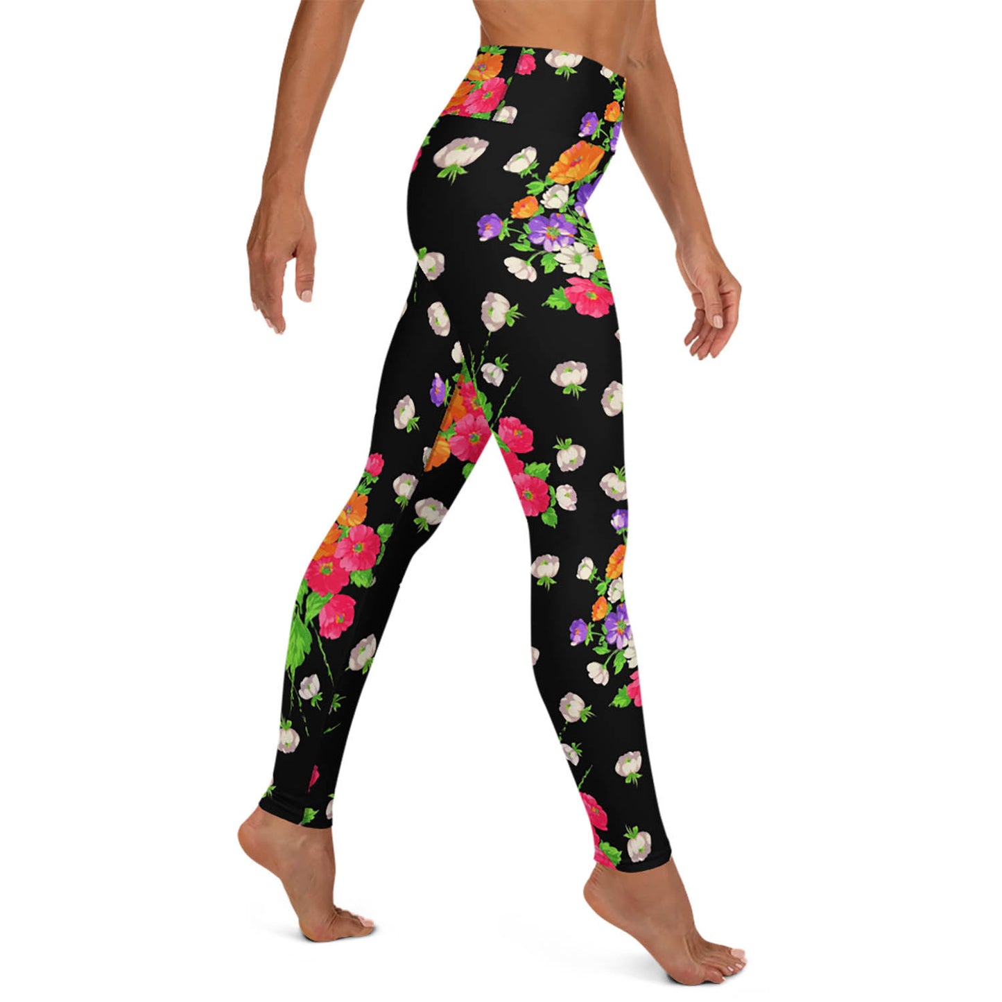It's Raining Flowers High Waisted Workout Leggings (XS-6XL)