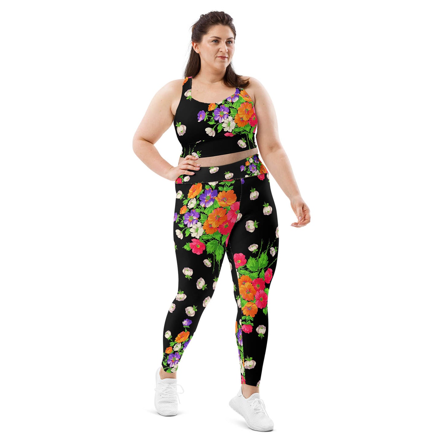 It's Raining Flowers High Waisted Workout Leggings (XS-6XL)