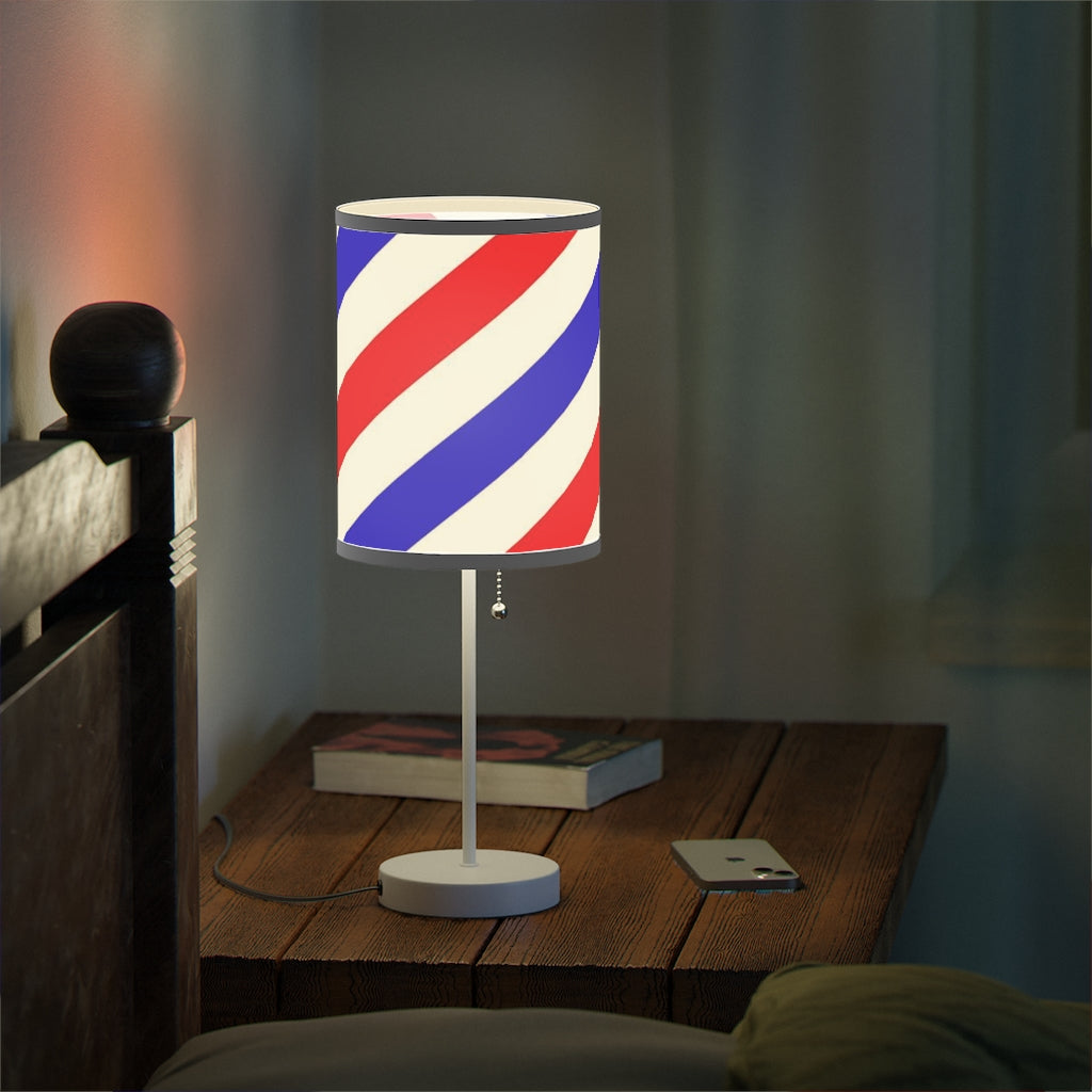 Barber Shop Red White and Blue Table Lamp