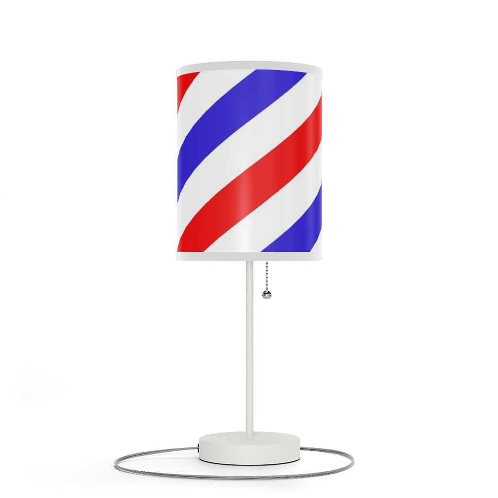 Barber Shop Red White and Blue Table Lamp