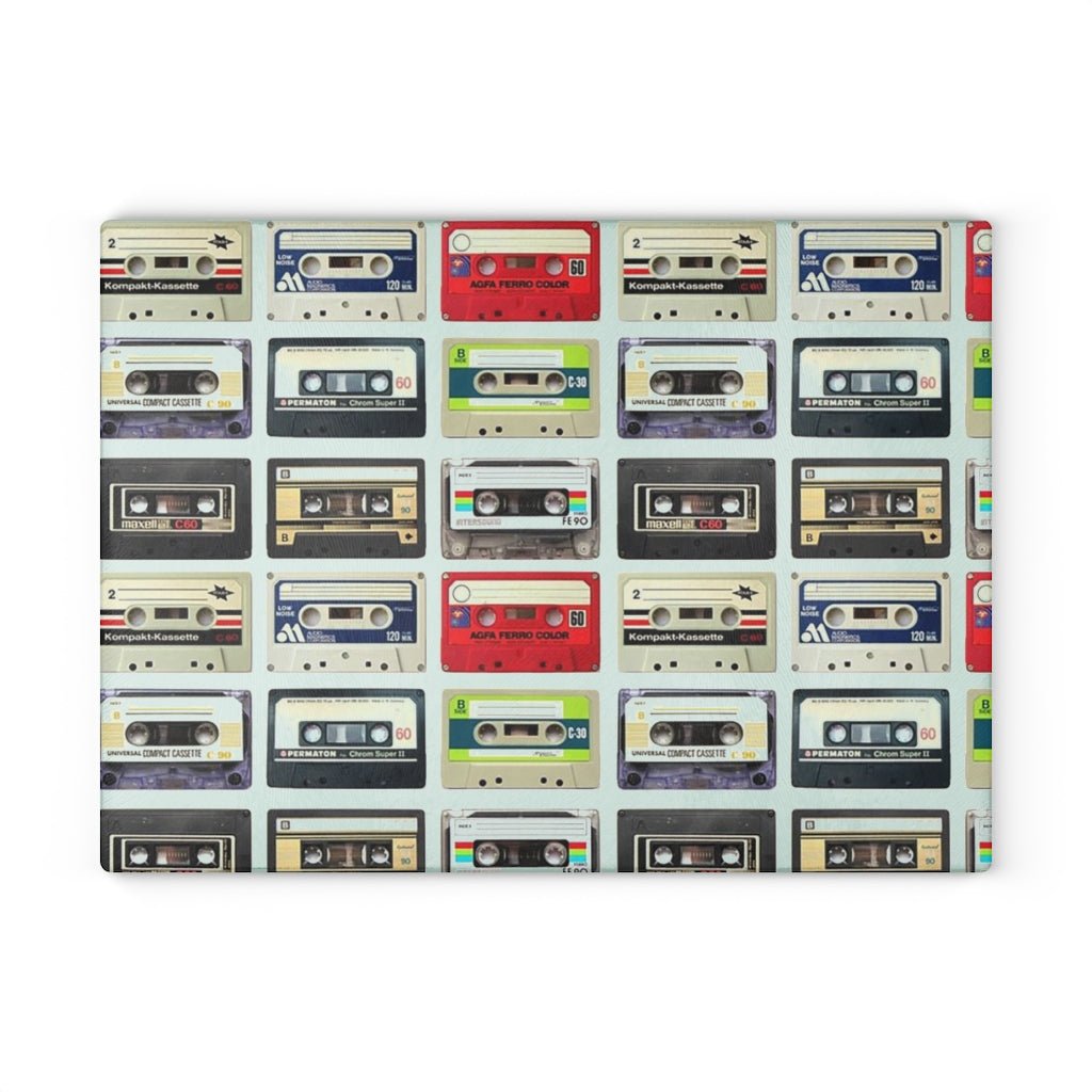 Cassette Tape Realness - Glass Cutting Board - Jeanjai