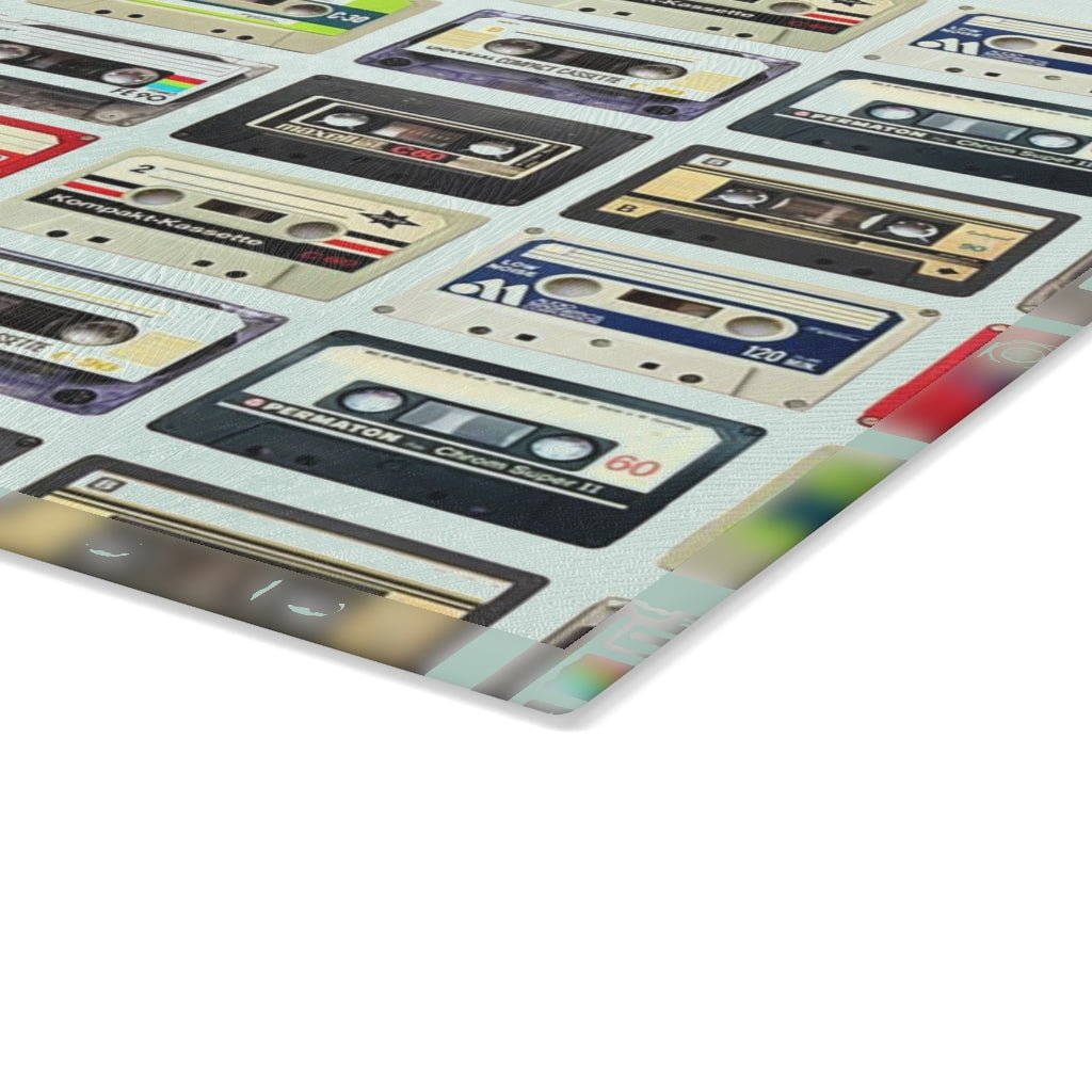 Cassette Tape Realness - Glass Cutting Board - Jeanjai