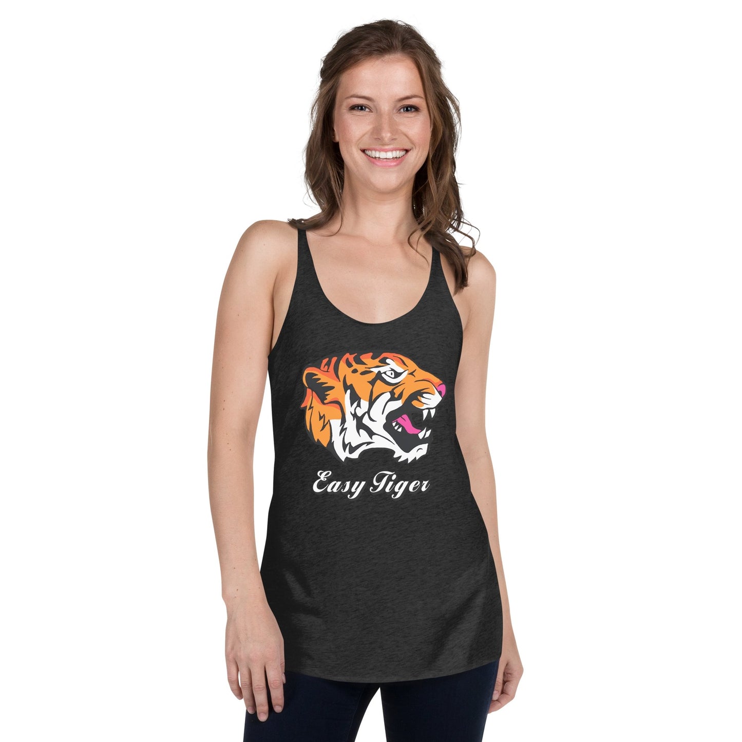 Easy Tiger - Women's Tri-Blend Racerback Tank - Jeanjai
