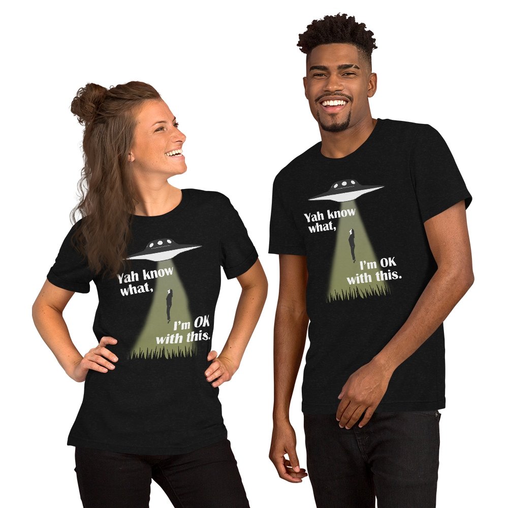 Funny Alien Abduction - Unisex Jersey Short Sleeve T-shirt - Jeanjai