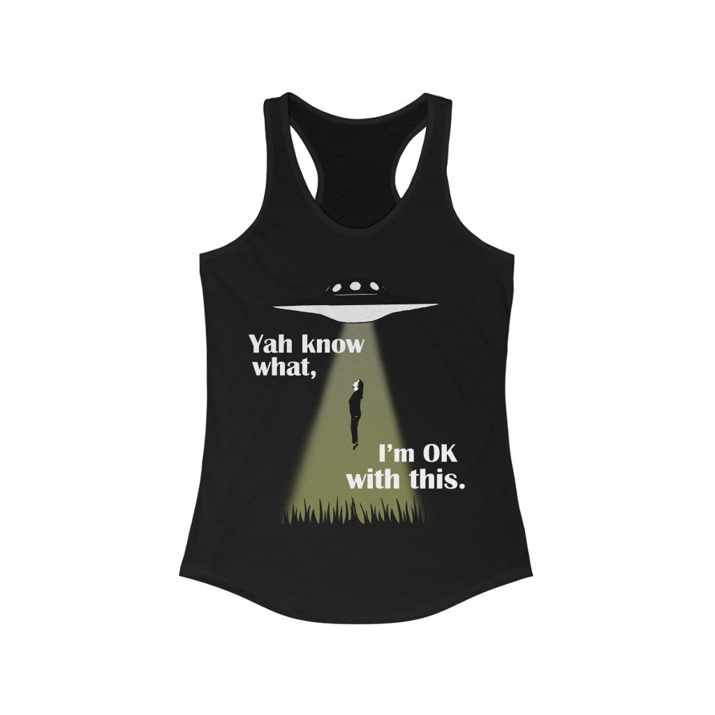 Funny Alien Abduction Women's Ideal Racerback Tank - Jeanjai