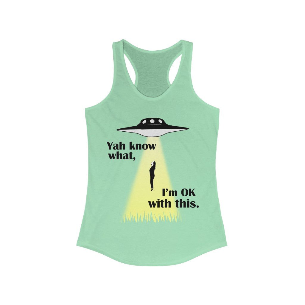Funny Alien Abduction Women's Ideal Racerback Tank - Jeanjai