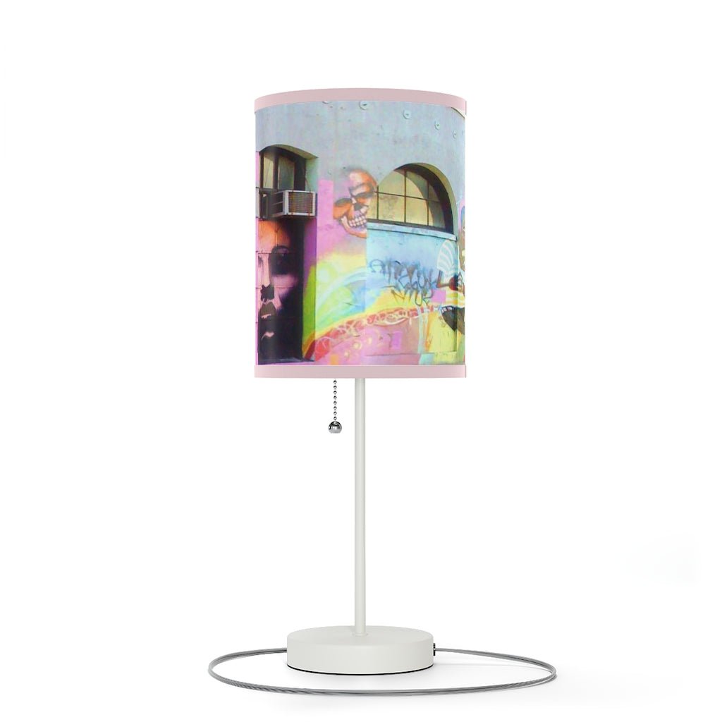 LA Graffiti Pink Ladies and Skulls - Lamp on a Stand - Jeanjai