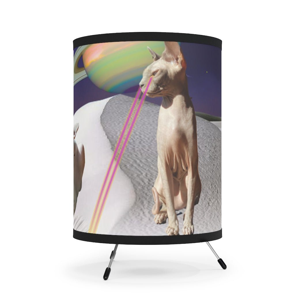 Sphynx Space Beauties - Tripod Lamp with Printed Shade - Jeanjai