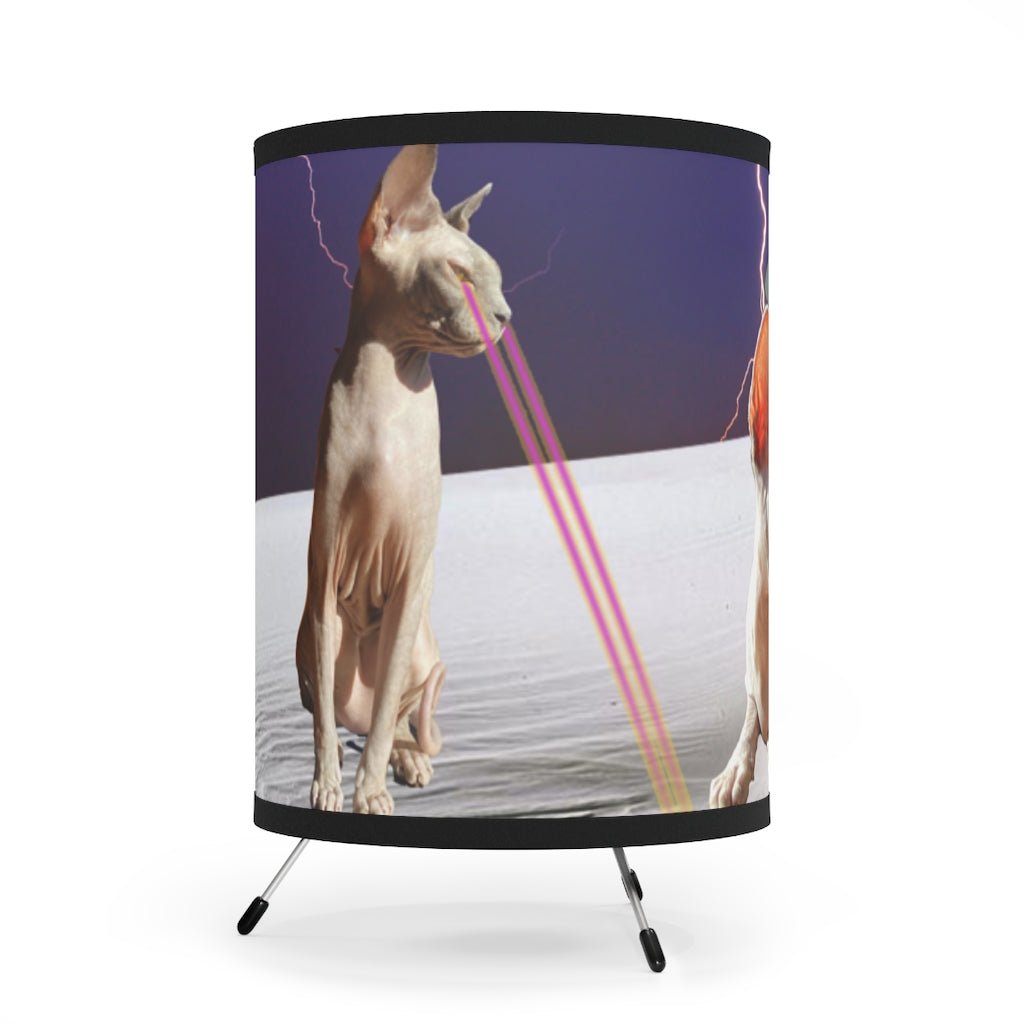 Sphynx Space Beauties - Tripod Lamp with Printed Shade - Jeanjai
