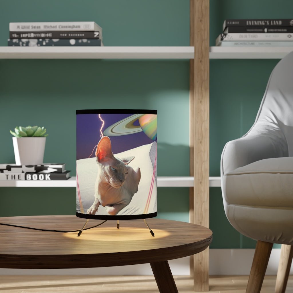 Sphynx Space Beauties - Tripod Lamp with Printed Shade - Jeanjai