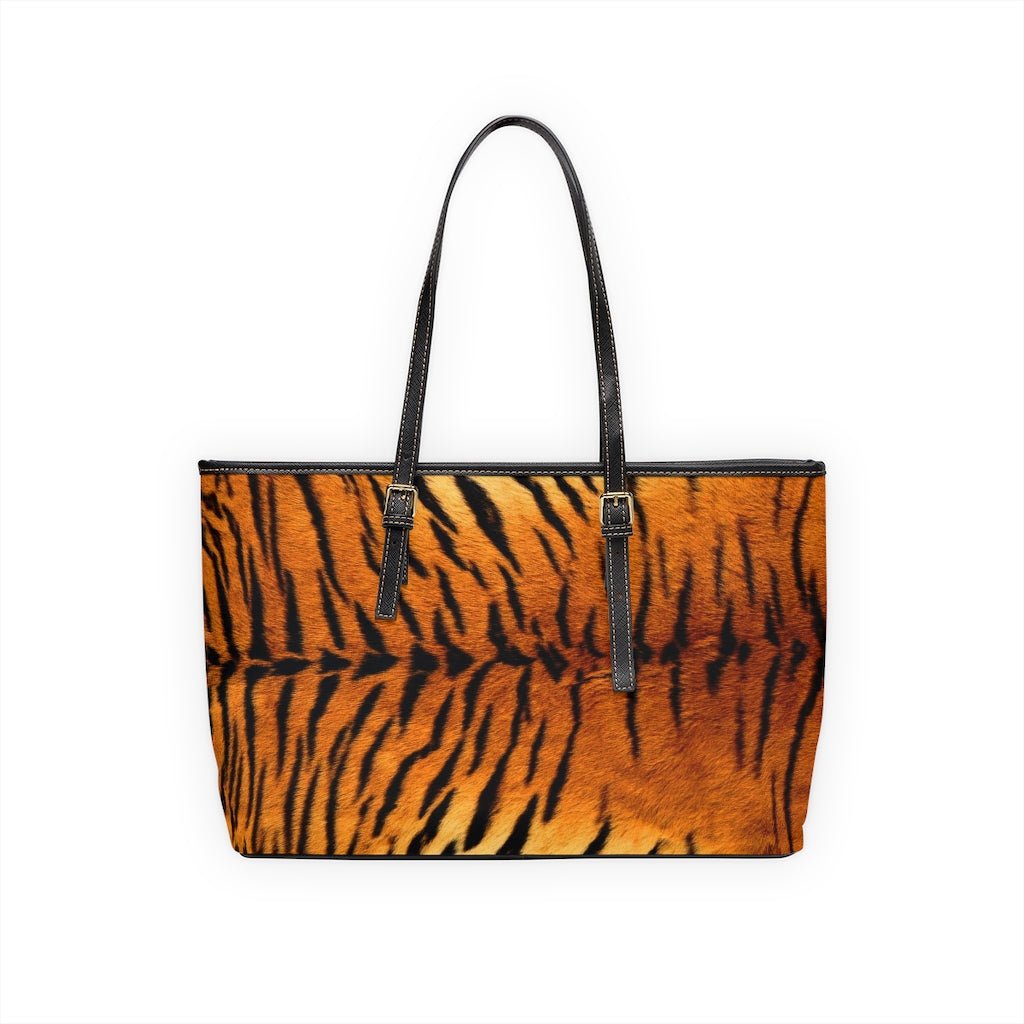 Tiger Print - PU Leather Shoulder Bag - Jeanjai