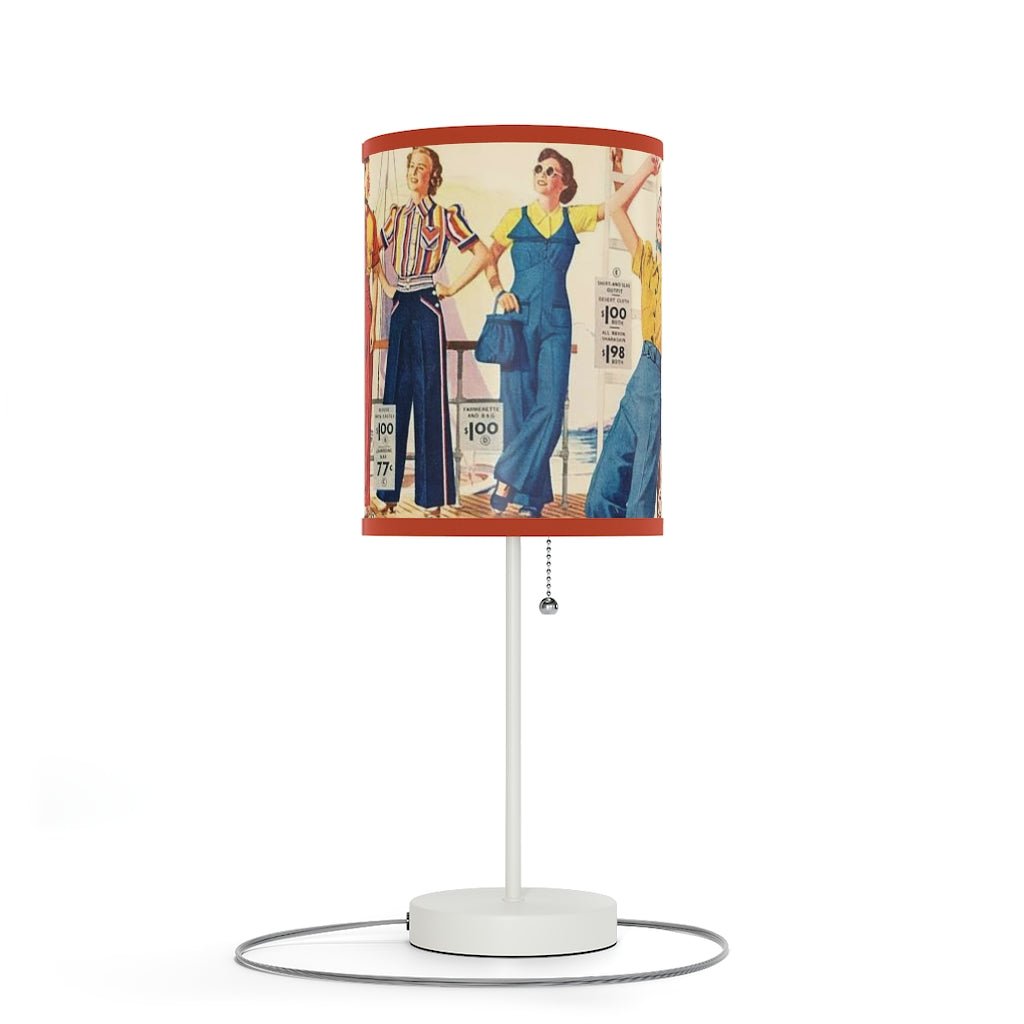 Vintage Fashion Advertisement - Lamp on a Stand - Jeanjai