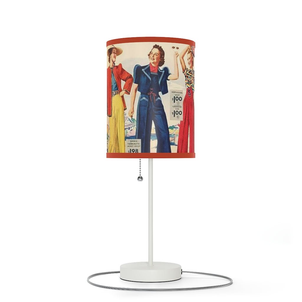 Vintage Fashion Advertisement - Lamp on a Stand - Jeanjai