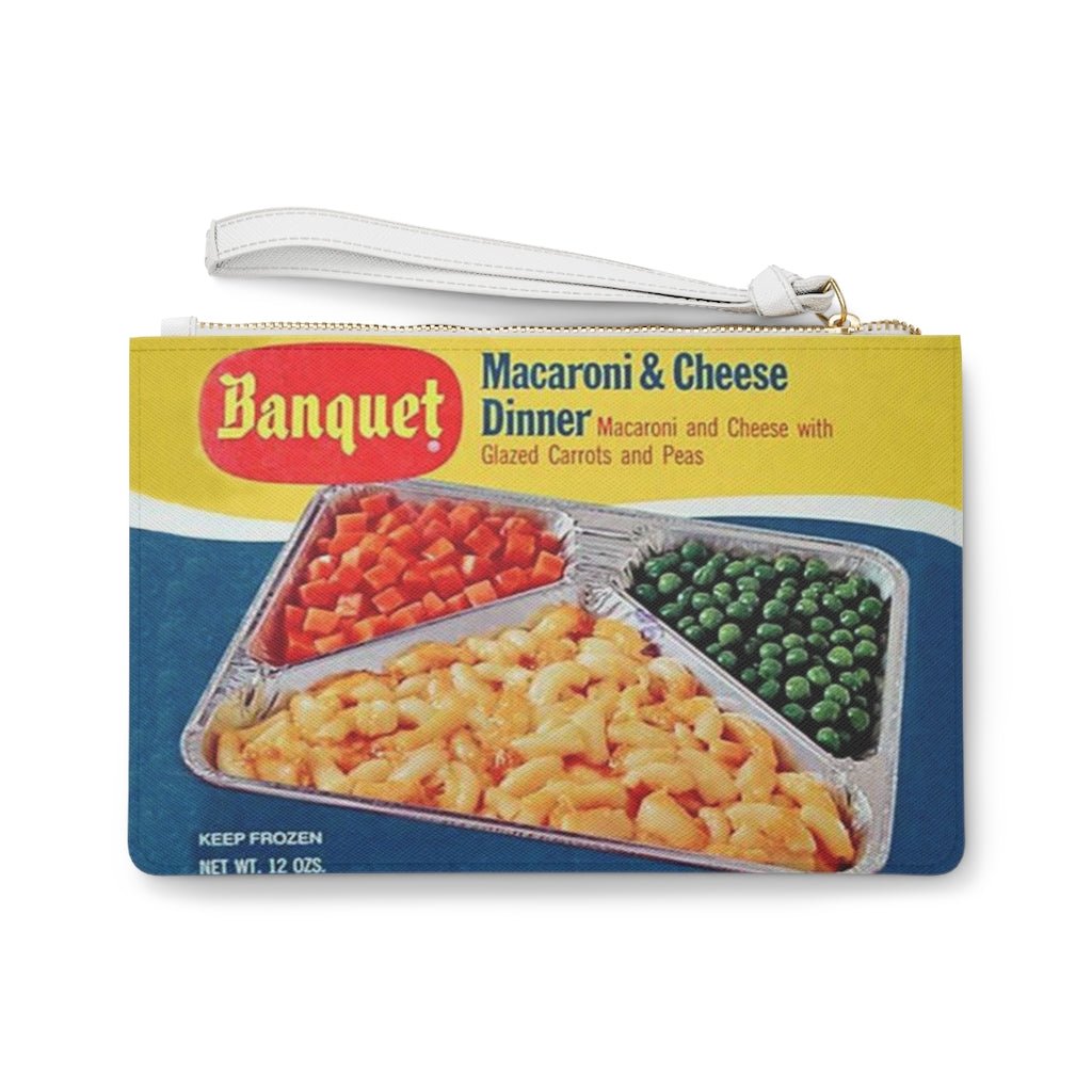 Vintage Macaroni & Cheese TV Dinner - Clutch Purse - Jeanjai