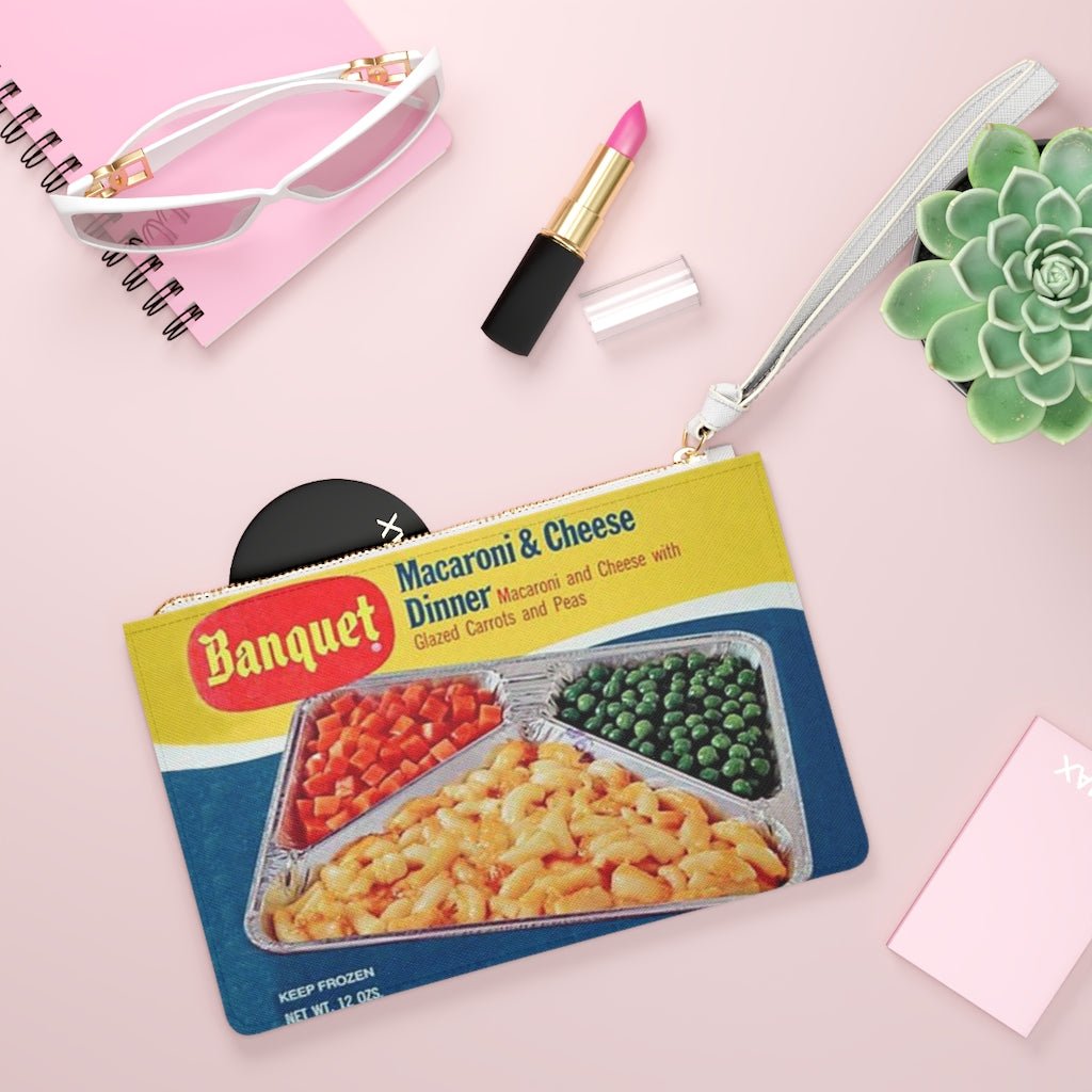 Vintage Macaroni & Cheese TV Dinner - Clutch Purse - Jeanjai