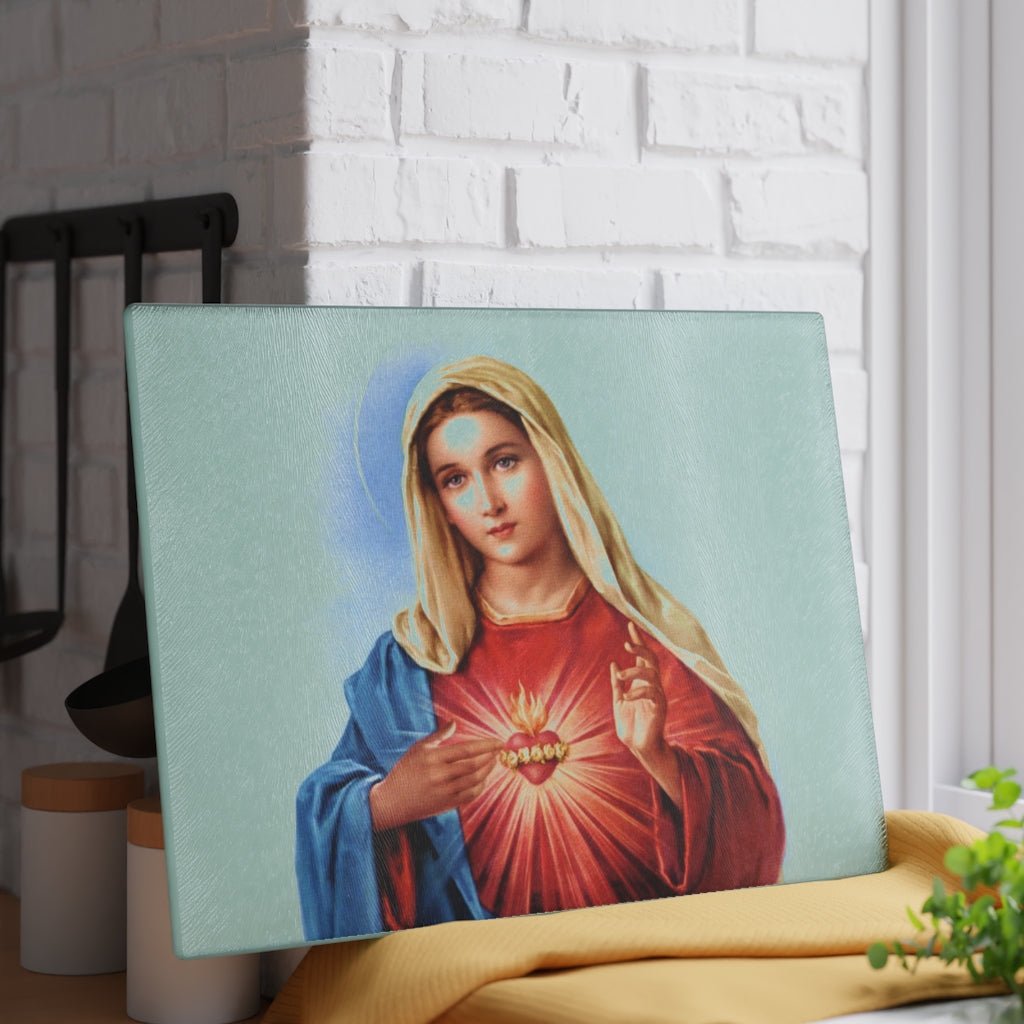 Virgin Mary - Glass Cutting Board - Jeanjai