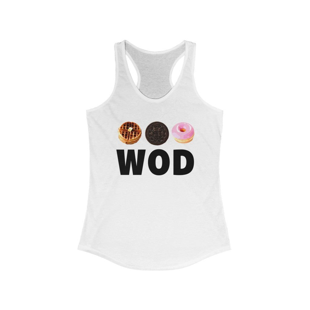 Waffles, Oreos, Donuts WOD - Women's Racerback Tank - Jeanjai