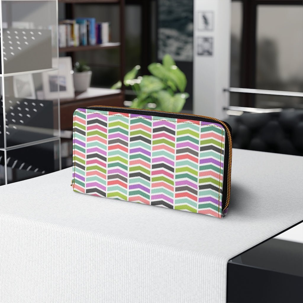 Zig Zag Colorful Squiggles - Zipper Wallet - Jeanjai