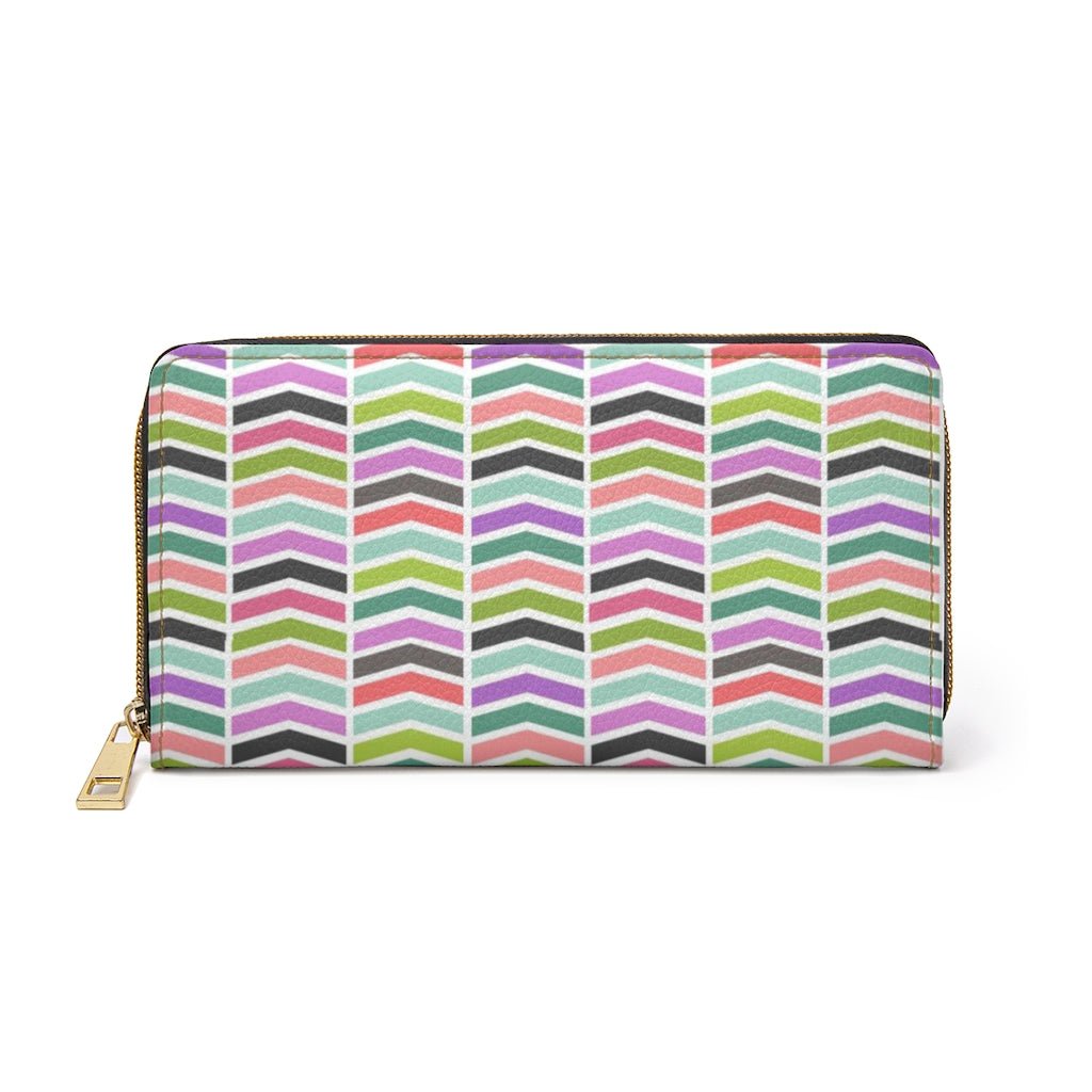 Zig Zag Colorful Squiggles - Zipper Wallet - Jeanjai