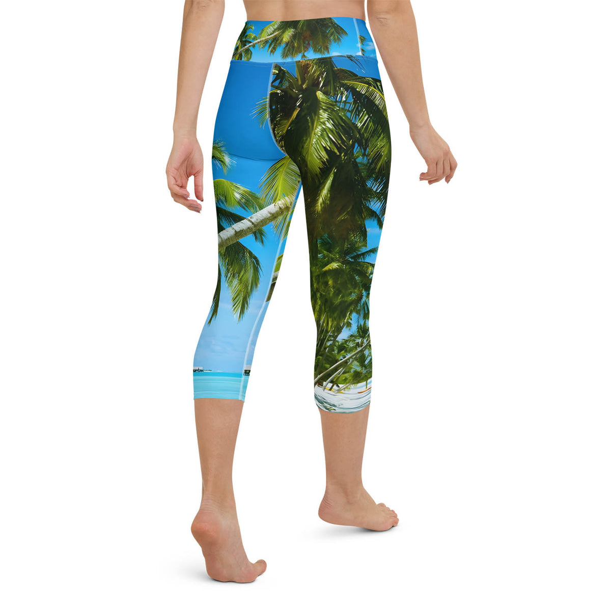 Bahamas High Waisted Capri Workout Leggings