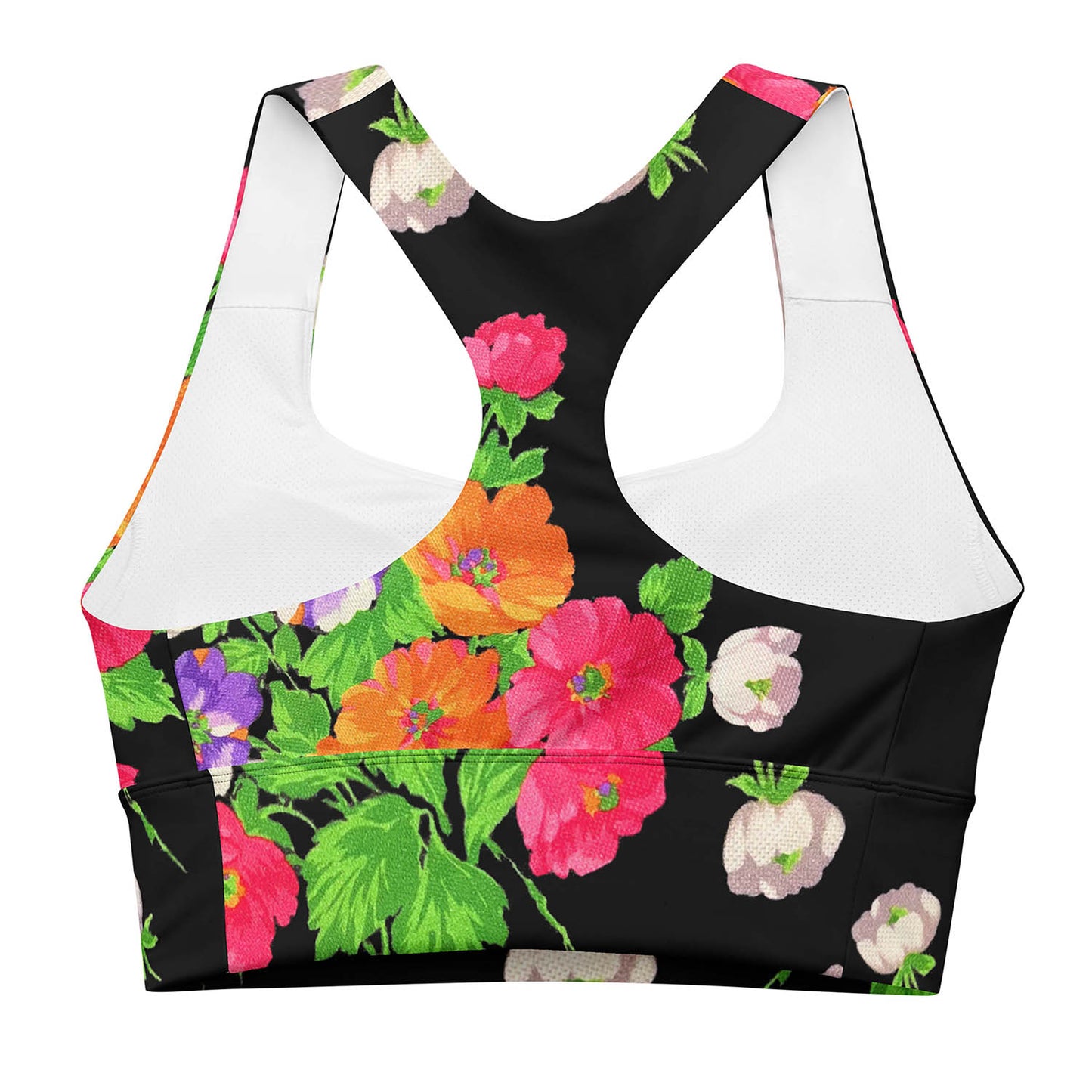 It's Raining Flowers Longline Sports Bra (XS-3XL)