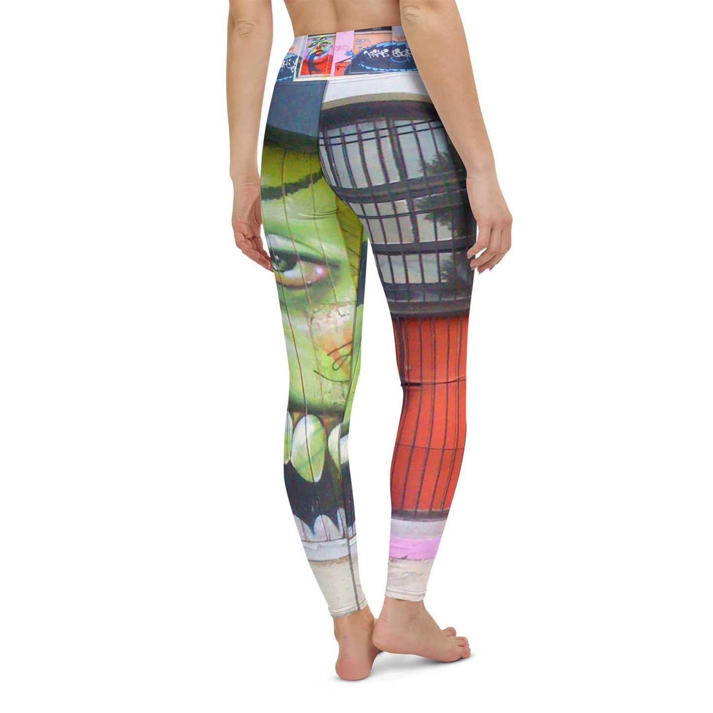 Los Angeles Graffiti High Waisted Workout Leggings