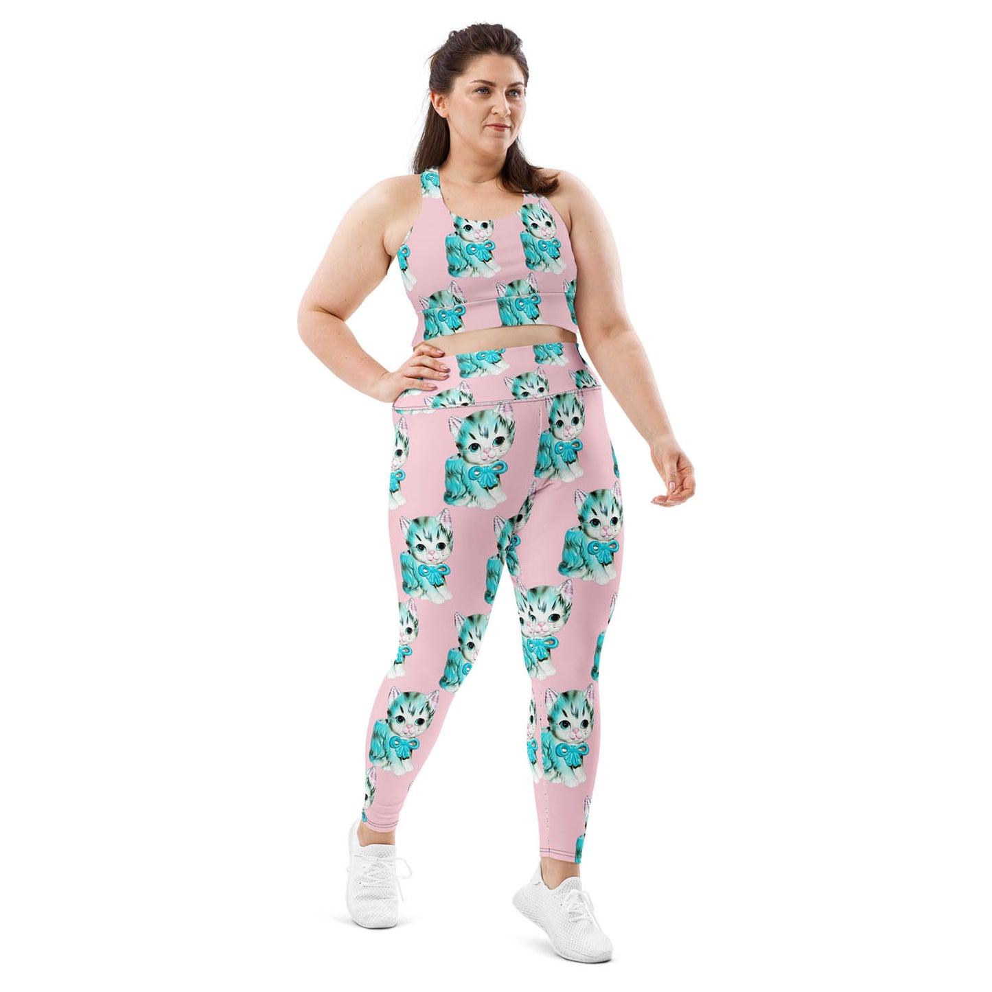 Vintage Kitty Cat High Waisted Workout Leggings (XS-6XL)