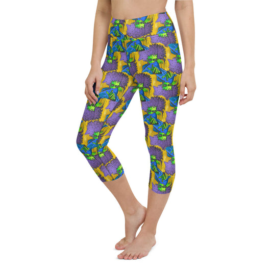 Medusa High Waisted Capri Workout Leggings