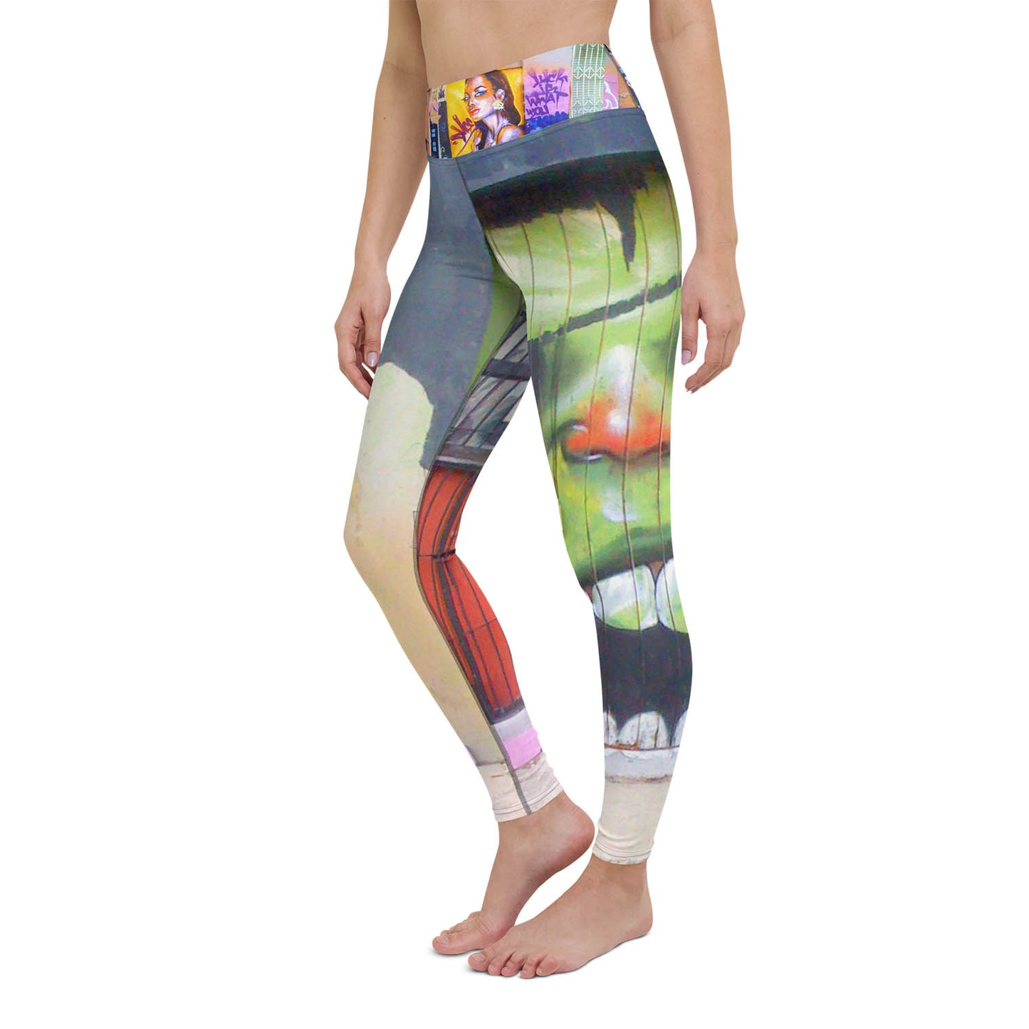 Los Angeles Graffiti High Waisted Workout Leggings