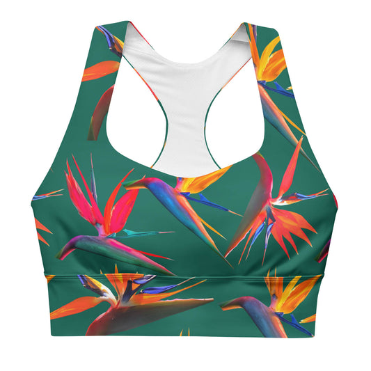 Birds of Paradise Longline Sports Bra (XS-3XL)
